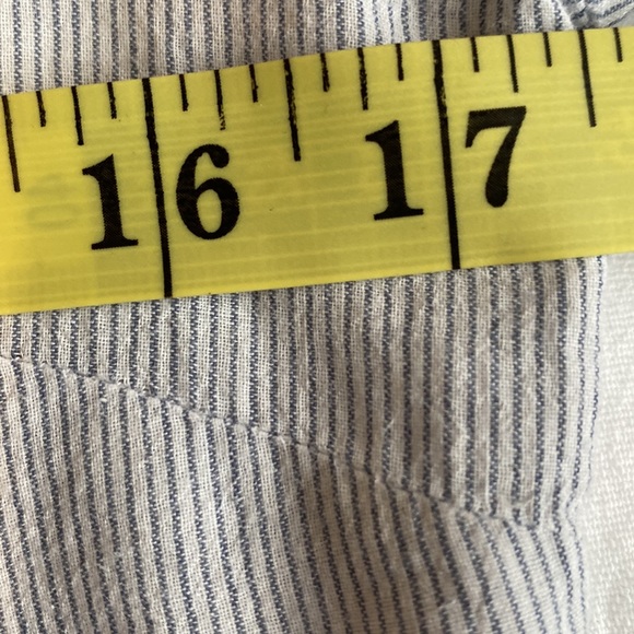 Tommy Hilfiger blue & white striped tunic blouse. Button closure /long sleeve. S - Picture 9 of 12